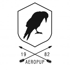 Aeropup hip logo cuervo2 arrow2 negro